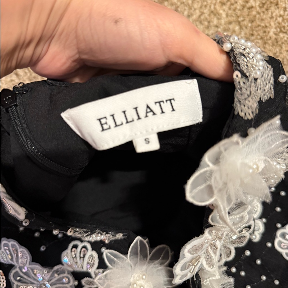 Elliatt Black and White Embellished Dress - Picture 5 of 5